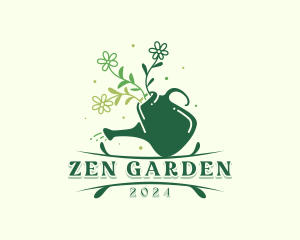 Garden Watering Can logo design