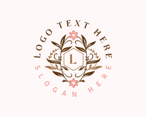 Elegant Floral Wreath logo