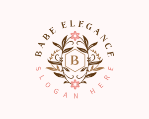 Elegant Floral Wreath logo design