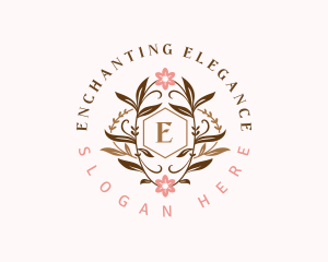 Elegant Floral Wreath logo design