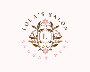 Elegant Floral Wreath logo design