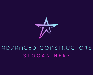 Star Company Letter A logo design