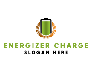 Green Energy Battery Charge logo design