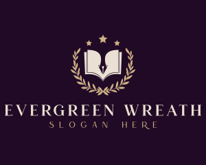 Pen Book  Literature logo design