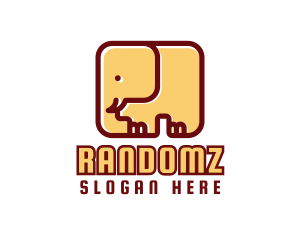 Cartoon Safari Elephant Logo