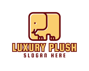Cartoon Safari Elephant logo design