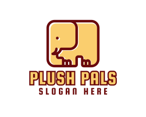 Cartoon Safari Elephant logo design