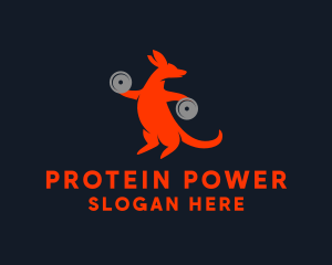 Strong Fitness Kangaroo logo design