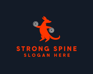 Strong Fitness Kangaroo logo design