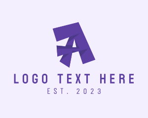 Violet Purple Letter A logo