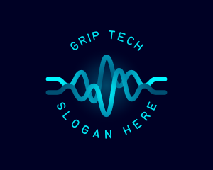 Tech Wave Frequency logo design