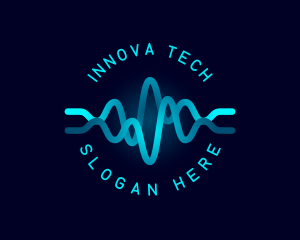 Tech Wave Frequency logo design