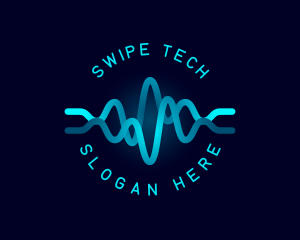 Tech Wave Frequency logo design