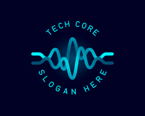 Tech Wave Frequency logo design