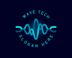 Tech Wave Frequency logo design