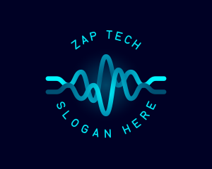 Tech Wave Frequency logo design