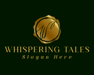 Gold W Sealing Wax logo design