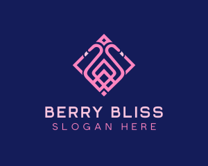 Luxury Flamingo Tile logo design