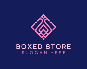 Luxury Flamingo Tile logo design