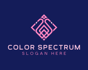 Luxury Flamingo Tile logo design