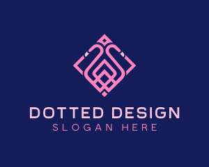 Luxury Flamingo Tile logo design