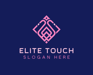 Luxury Flamingo Tile logo design