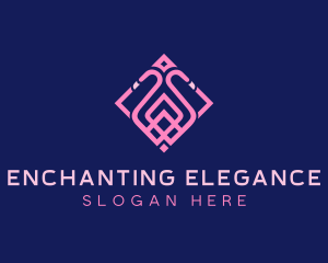 Luxury Flamingo Tile logo design