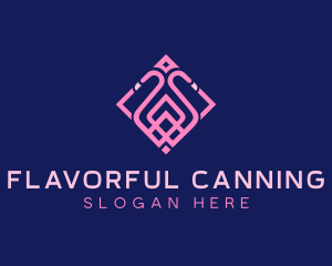 Luxury Flamingo Tile logo design