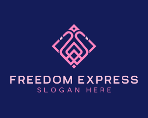 Luxury Flamingo Tile logo design