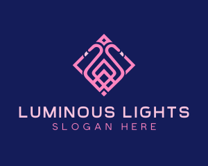 Luxury Flamingo Tile logo design