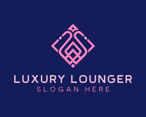 Luxury Flamingo Tile logo design