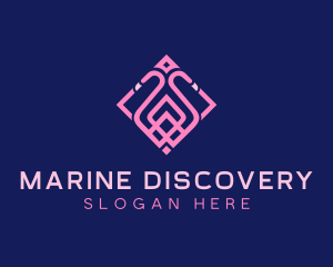 Luxury Flamingo Tile logo design