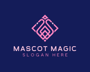 Luxury Flamingo Tile logo design