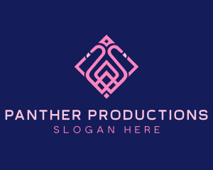 Luxury Flamingo Tile logo design