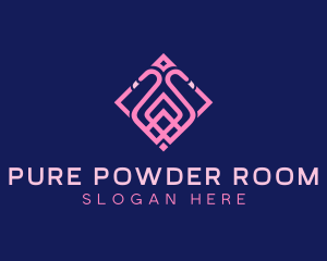 Luxury Flamingo Tile logo design