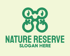 Green Nature Frog  logo design