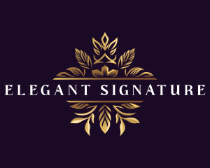 Floral Elegant Crest logo design