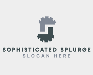 Mechanical Cog Letter S  logo design