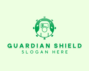 Virus Protective Suit logo design