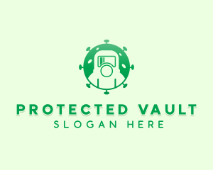 Virus Protective Suit logo design