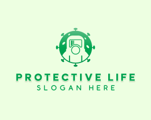 Virus Protective Suit logo design