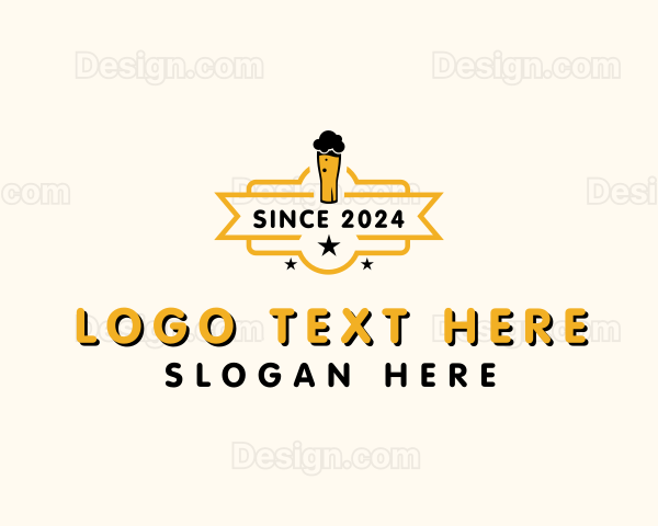 Gold Beer Booze Logo