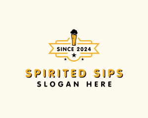 Gold Beer Booze  logo design