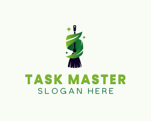 Eco Broom Cleaning logo design