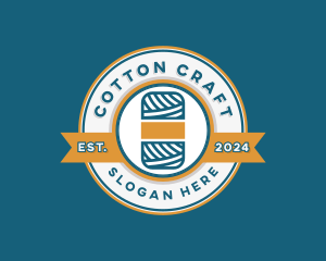 Cotton Yarn Knitting Crochet logo design