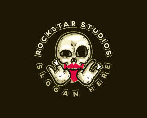 Rockstar Skull Beard logo