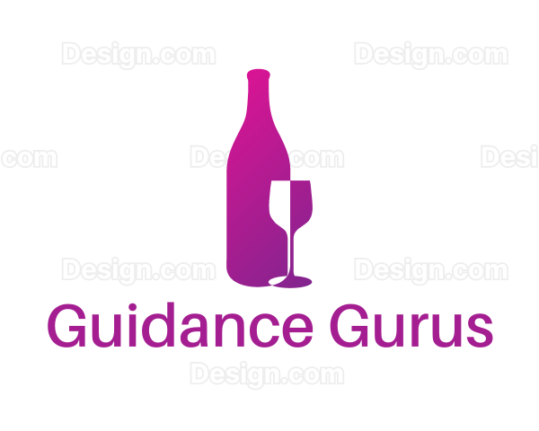 Wine Bottle Glass Logo