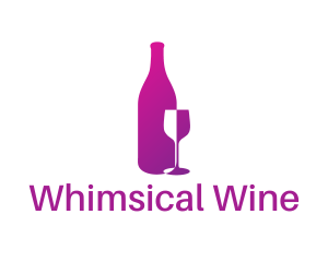 Wine Bottle Glass logo design