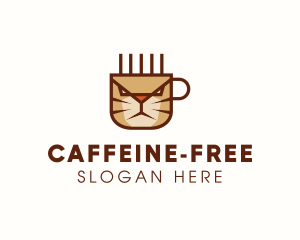 Cat Coffee Mug logo design