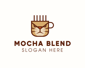 Cat Coffee Mug logo design